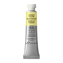 Tube de 5 ml - Peinture aquarelle Winsor & Newton - Jaune Winsor n°730 - Extra fine - Semi-transparent