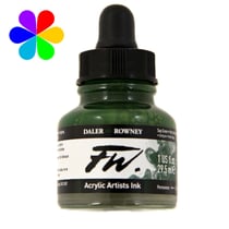 Daler-Rowney FW Artists' - Encre - permanent - vert sève - semi-transparent