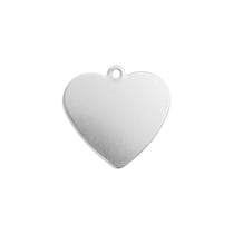 Lot de 20 pendentifs Impress Art - Cœur - Aluminium - 1,6 cm