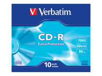 Lot de 10 CD-R Verbatim - Boîtier slim