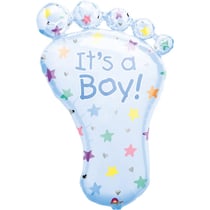 Ballon en aluminium - Pied - It's a boy - Amscan
