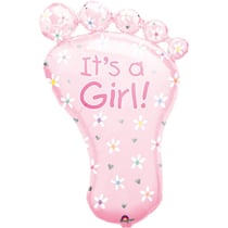 Ballon en aluminium - Pied - It's a Girl - Amscan
