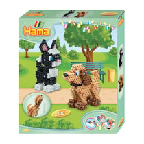 Boîte de perles Hama - chien et chat 3d