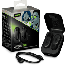 Shure Movemic Two - Système micro cravate - Sans fil - Avec boîtier de charge