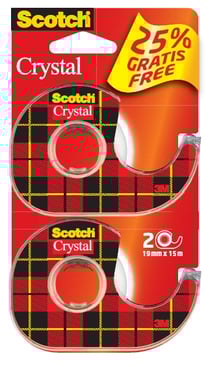 2 dévidoirs 3M scotch cristal - 15m