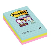 Post-It Notes jaunes lignées grand format 102 x 152mm - 100 feuilles - Lot  de 6 : : Fournitures de bureau