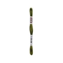 Fil à broder DMC - Coton Retors Mat - Vert criquet 2580