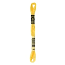 Fil à broder DMC - Mouliné spécial - Jaune pamplemousse n°744