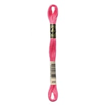 Fil à broder DMC - Mouliné spécial - Rose fluo n°956