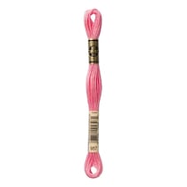Fil à broder DMC - Mouliné spécial - Rose vif n°957