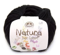Pelote de fil à tricoter 100% coton - DMC - Natura - Noir N11