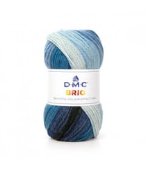 Pelote de fil à tricoter 100 % acrylique - DMC - Brio - Bleu 402
