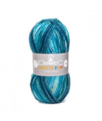 Pelote de fil à tricoter 100% acrylique - DMC - Knitty Pop - Bleu 479