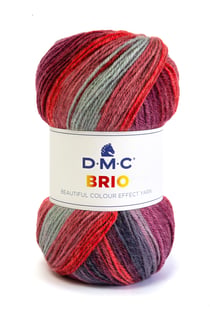 Pelote de fil à tricoter - DMC - Brio - Red 416
