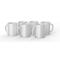 Lot de 6 mugs personnalisables Cricut™ - céramique - Blanc - 425 ml