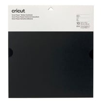 Lot de 10 papiers cartonnés autocollants Cricut™ - Smart Paper™ - Noir - 33 x 33 cm