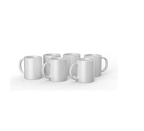 Lot de 6 mugs personnalisables Cricut™ - Céramique - Blanc - 340 ml