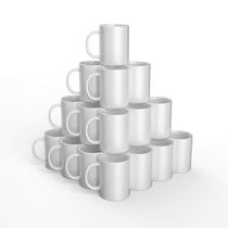 Lot de 36 mugs personnalisables Cricut™ - Céramique - Blanc - 425 ml
