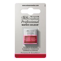 1/2 godet - Peinture aquarelle Winsor & Newton - Alizarine cramoisie n°004 - Extra fine - Transparent