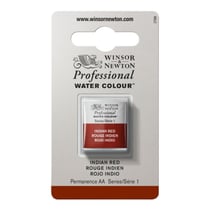 1/2 godet - Peinture aquarelle Winsor & Newton - Rouge indien n°317 - Extra fine - Opaque