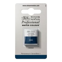 1/2 godet - Peinture aquarelle Winsor & Newton - Indigo n°322 - Extra fine - Opaque