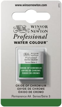 1/2 godet - Peinture aquarelle Winsor & Newton - Oxyde de Chrome n°459 - Extra fine - Opaque