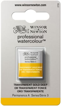1/2 godet - Peinture aquarelle Winsor & Newton - Or Quinacridone n°547 - Extra fine - Transparent