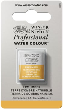 1/2 godet - Peinture aquarelle Winsor & Newton - Ombre n°554 - Extra fine - Transparent
