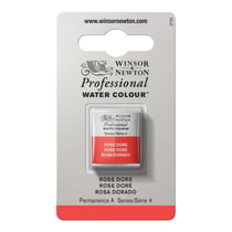1/2 godet - Peinture aquarelle Winsor & Newton - Rose doré n°576 - Extra fine - Transparent