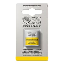 1/2 godet - Peinture aquarelle Winsor & Newton - Jaune Transparent n°653 - Extra fine - Transparent