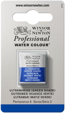 1/2 godet - Peinture aquarelle Winsor & Newton - Outremer (ombre verte) n°667 - Extra fine - Transparent