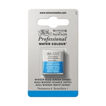 1/2 godet - Peinture aquarelle Winsor & Newton - Bleu Winsor (ombre verte) n°707 - Extra fine - Transparent