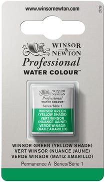 1/2 godet - Peinture aquarelle Winsor & Newton - Vert Winsor (ombre jaune) n°721 - Extra fine - Transparent