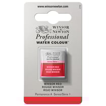 1/2 godet - Peinture aquarelle Winsor & Newton - Rouge Winsor n°726 - Extra fine - Semi-transparent
