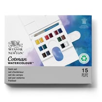 Lot de 14 1/2 godets - Peinture aquarelle Winsor & Newton Cotman Watercolour - Fine - Opaque