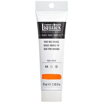 Tube 59 ml de peinture acrylique Liquitex Heavy Body série 3 - Rouge orange - Extra-fine