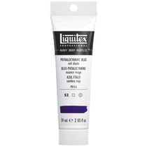 Tube 59 ml de peinture acrylique Liquitex Heavy Body série 2 - Bleu phtalocyanine nuance rouge - Extra-fine