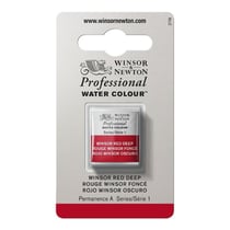 1/2 godet - Peinture aquarelle Winsor & Newton - Rouge Winsor foncé n°725 - Extra fine - Semi-opaque