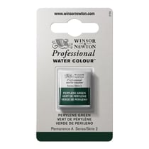 1/2 godet - Peinture aquarelle Winsor & Newton - Vert de Pérylène n°460 - Extra fine - Transparent
