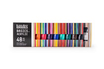 Lot de 48 de tubes 22 ml de peinture Liquitex Basics acrylic - Couleurs assorties -