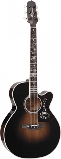 Takamine EF450C-TT-BB - Guitare électro-acoustique - Auditorium Cutaway - Black Burst