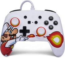 Manette filaire améliorée Power A  - Mario Fireball - pour console Nintendo Switch