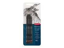 4 crayons esquisse tendres Derwent HB 2B 4B 6B