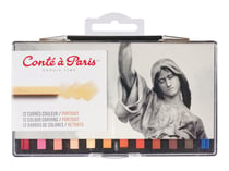 Conte A PARIS - Crayon de cire - couleurs portrait assorties (pack de 12)
