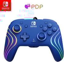 Manette filaire PDP - Aftergow wave - Switch - bleu