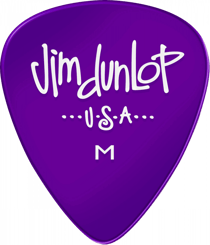 Lot de 12 médiators medium Dunlop 486PMD - violet