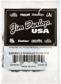 Lot de 24 médiators standard Dunlop Rabea Massaad Flow - Noir 