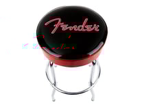 Fender Red Sparkle - Tabouret de bar - rond - rouge, noir brillant - 76 cm