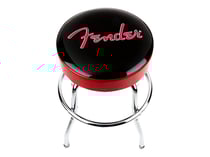 Fender Red Sparkle - Tabouret de bar - rond - rouge, noir brillant - 61 cm
