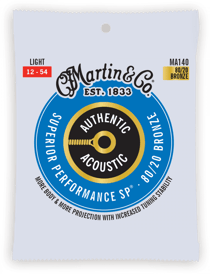 Martin & Co MA140 Light Authentic Acoustic - Cordes 80/20 Bronze pour guitare acoustique - .012 - .052